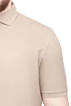 Gran Sasso Cotton beige polo for men - 100% cotton. buttons. Country of manufacture: Italy. Care: specialized cleaning - photo 5