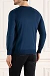 Cashmere and silk jumper blue for men Gran Sasso - 70% cashmere, 30% silk. Country of manufacture: Italy. Care: specialized cleaning - photo 4