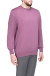 Gran Sasso Cotton pink jumper for men - 100% cotton. Country of manufacture: Italy. Care: specialized cleaning - photo 3