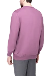 Cotton pink jumper for men Gran Sasso - 100% cotton. Country of manufacture: Italy. Care: specialized cleaning - photo 4