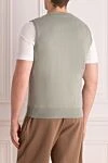 Green cotton vest for men Gran Sasso - 100% cotton. Country of manufacture: Italy. Care: specialized cleaning - photo 4