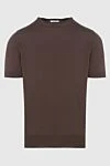 Gran Sasso Brown men's short sleeve jumper - 100% cotton. short sleeve. Country of manufacture: Italy. Care: specialized cleaning - photo 1