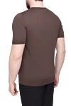 Brown men's short sleeve jumper Gran Sasso - 100% cotton. short sleeve. Country of manufacture: Italy. Care: specialized cleaning - photo 4