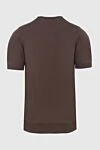 Brown men's short sleeve jumper Gran Sasso - 100% cotton. short sleeve. Country of manufacture: Italy. Care: specialized cleaning - photo 6