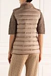 Beige women's vest made of natural fur Peserico - 100% real fur, genuine leather. Closure: zipper. Country of manufacture: Italy. Care: specialized cleaning - photo 4