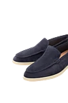 Cesare di Napoli Blue suede loafers for men - 100% suede. Country of manufacture: Italy. Care: specialized cleaning - photo 5