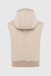 Fabio Gavazzi Cashmere vest beige for men - Hood. 100% cashmere. Closure: Zipper. Two zippered side pockets. Lining: Mink. Country of manufacture: Italy. Care: specialized cleaning - photo 7