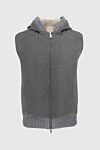 Fabio Gavazzi Cashmere vest gray for men - Hood. 100% cashmere. Closure: Zipper. Two zippered side pockets. Lining: Mink. Country of manufacture: Italy. Care: specialized cleaning - photo 1