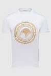Stefano Ricci White cotton T-shirt for men - logo print. 100% cotton. Country of manufacture: Italy. Care: specialized cleaning - photo 1