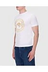 Stefano Ricci White cotton T-shirt for men - logo print. 100% cotton. Country of manufacture: Italy. Care: specialized cleaning - photo 3