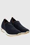 Loro Piana Blue textile snickers for men - contrast sole. 100% wool. lacing. Country of manufacture: Italy. Care: specialized cleaning - photo 3