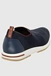 Textile sneakers blue for men Loro Piana - contrast sole. 100% wool. lacing. Country of manufacture: Italy. Care: specialized cleaning - photo 4