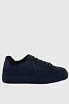 Loro Piana Blue suede sneakers for men - fur lining. 100% suede. lacing. Country of manufacture: Italy. Care: specialized cleaning - photo 1