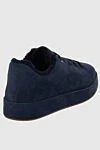 Blue suede sneakers for men Loro Piana - fur lining. 100% suede. lacing. Country of manufacture: Italy. Care: specialized cleaning - photo 4