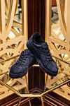 Loro Piana Blue suede sneakers for men - fur lining. 100% suede. lacing. Country of manufacture: Italy. Care: specialized cleaning - photo 7