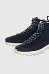 Loro Piana Blue textile snickers for men - contrast sole. textile. lacing. Country of manufacture: Italy. Care: specialized cleaning - photo 5