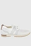 Loro Piana White textile sneakers for women - contrasting inserts. textile. lacing. Country of manufacture: Italy. Care: specialized cleaning - photo 1