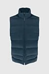 Loro Piana Cashmere vest blue for men - 100% cashmere. Closure: Zipper. Two side pockets, two inside pockets. Insulation: Down, feather. Country of manufacture: Italy. Care: specialized cleaning - photo 1