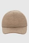 Loro Piana Cap made of cashmere and natural fur beige for men - Composition: 100% cashmere, 100% natural fur. Country of manufacture: Italy. Care: specialized cleaning - photo 1