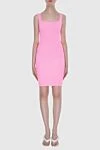 Pink nylon dress for women Hunza G - sleeveless. 96% nylon, 4% elastane. Country of manufacture: Italy. Care: specialized cleaning - photo 2