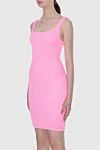 Hunza G Pink nylon dress for women - sleeveless. 96% nylon, 4% elastane. Country of manufacture: Italy. Care: specialized cleaning - photo 3