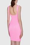 Pink nylon dress for women Hunza G - sleeveless. 96% nylon, 4% elastane. Country of manufacture: Italy. Care: specialized cleaning - photo 4