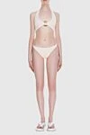 Beige women's two-piece swimsuit made of nylon and elastane Hunza G - 88% nylon, 12% elastane. Country of manufacture: Italy. Care: specialized cleaning - photo 2