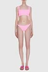 Women's pink two-piece swimsuit made of nylon and elastane Hunza G - 96% nylon, 4% elastane. Country of manufacture: Italy. Care: specialized cleaning - photo 2