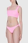 Hunza G Women's pink two-piece swimsuit made of nylon and elastane - 96% nylon, 4% elastane. Country of manufacture: Italy. Care: specialized cleaning - photo 3