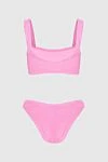 Women's pink two-piece swimsuit made of nylon and elastane Hunza G - 96% nylon, 4% elastane. Country of manufacture: Italy. Care: specialized cleaning - photo 6