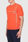 Zilli Jumper with short sleeves orange for men - Zilli logo. short sleeve. 100% cotton. Country of manufacture: Italy. Care: specialized cleaning - photo 3