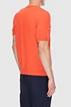 Jumper with short sleeves orange for men Zilli - Zilli logo. short sleeve. 100% cotton. Country of manufacture: Italy. Care: specialized cleaning - photo 4