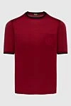 Zilli Cotton burgundy T-shirt for men - 100% cotton. Country of manufacture: Italy. Care: specialized cleaning - photo 1