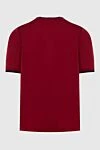 Cotton burgundy T-shirt for men Zilli - 100% cotton. Country of manufacture: Italy. Care: specialized cleaning - photo 6