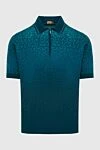 Zilli Cotton and silk polo green for men - graphic pattern. Fastener: zipper. 70% silk, 30% cotton. Country of manufacture: Italy. Care: specialized cleaning - photo 1