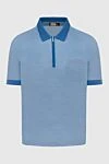 Zilli Cotton blue polo shirt for men - 100% cotton. Fastener: zipper. Country of manufacture: Italy. Care: specialized cleaning - photo 1