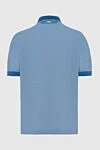 Zilli Cotton blue polo shirt for men - 100% cotton. Fastener: zipper. Country of manufacture: Italy. Care: specialized cleaning - photo 7