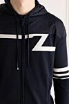 Zilli Sports suit made of cotton and polyamide blue for men - Zilli emblem decor. 100% cotton, 100% polyamide. Fastener: zipper. two side pockets. Hood: yes. Country of manufacture: Italy. Care: specialized cleaning - photo 5