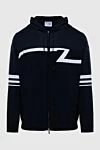 Zilli Blue sports jacket for men - Zilli logo. 100% cotton, 100% polyamide. Country of manufacture: Italy. Care: specialized cleaning - photo 1