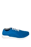 Kiton Blue men's textile sneakers - Logo. 90% cotton, 10% elastane. laces. height 2 cm. Country of manufacture: Italy. Care: specialized cleaning - photo 1