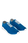 Kiton Blue men's textile sneakers - Logo. 90% cotton, 10% elastane. laces. height 2 cm. Country of manufacture: Italy. Care: specialized cleaning - photo 3