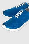 Kiton Blue men's textile sneakers - Logo. 90% cotton, 10% elastane. laces. height 2 cm. Country of manufacture: Italy. Care: specialized cleaning - photo 5