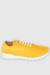 Kiton Yellow textile sneakers for men - Logo. 90% cotton, 10% elastane. laces. height 2 cm. Country of manufacture: Italy. Care: specialized cleaning - photo 1