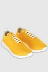 Kiton Yellow textile sneakers for men - Logo. 90% cotton, 10% elastane. laces. height 2 cm. Country of manufacture: Italy. Care: specialized cleaning - photo 3