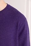Stefano Ricci Джемпер з кашеміру фіолетовий чоловічий - 100% кашемір. Країна виробник: Італія. Догляд: спеціалізоване чищення - фото 5