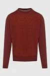 Stefano Ricci Cashmere and silk burgundy jumper for men - Contrasting pattern. 70% cashmere, 30% silk. Country of manufacture: Italy. Care: specialized cleaning - photo 1