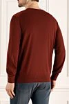 Cashmere and silk burgundy jumper for men Stefano Ricci - Contrasting pattern. 70% cashmere, 30% silk. Country of manufacture: Italy. Care: specialized cleaning - photo 4