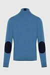 Stefano Ricci Тройер из кашемира и замши голубой мужской - Фактурный узор, контрастный воротник и манжеты. 100% кашемир, 100% замша. Молния. Страна производитель: Италия. Уход: специализированная чистка - фото 7
