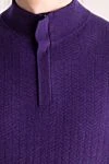 Stefano Ricci Cashmere tee in purple for men - 100% cashmere. Closure: Zipper. Country of manufacture: Italy. Care: specialized cleaning - photo 5