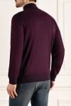 Кардиган мужской из кашемира и шелка бордовый Stefano Ricci - Высокий воротник. 70% кашемир, 30% шёлк. Молния. Страна производитель: Италия. Уход: специализированная чистка - фото 4